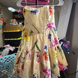 Express Kids Floral Cream Tiered Sundress